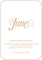 June Custom Birth Announcement