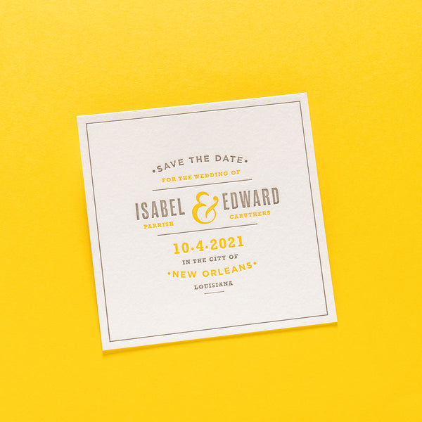 Isabel + Edward Simple Save The Dates