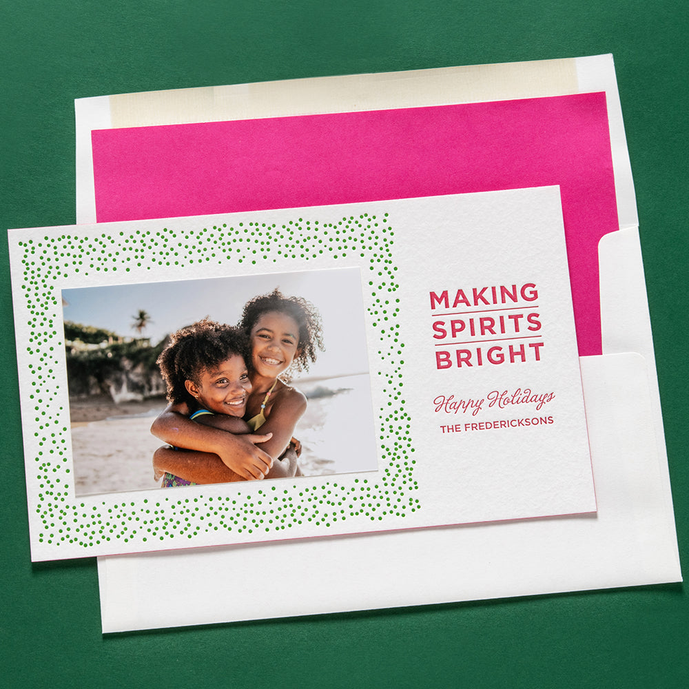 Confetti Holiday Card Biba Letterpress Studio