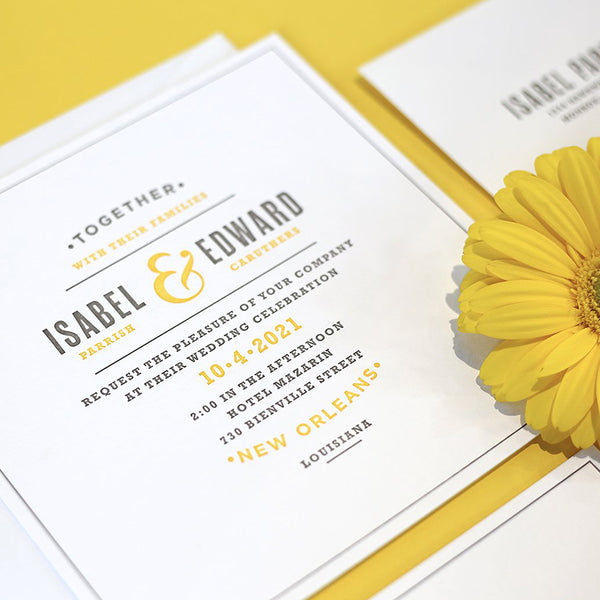 Isabel + Edward Custom Wedding Invitation